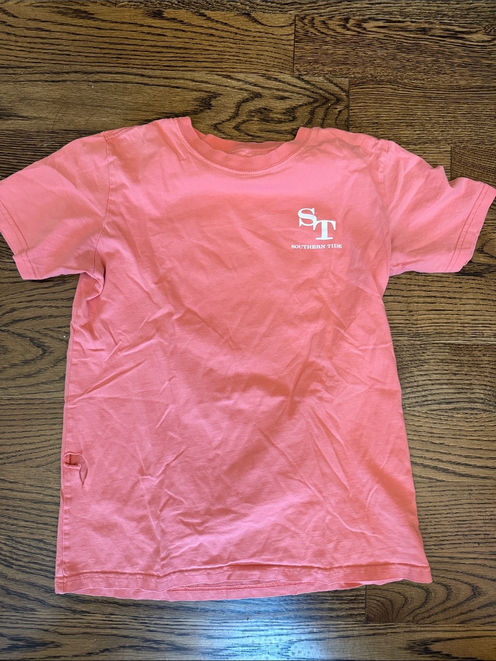 Southern Tide Kids Coral Pink Short Sleeve Logo Tee